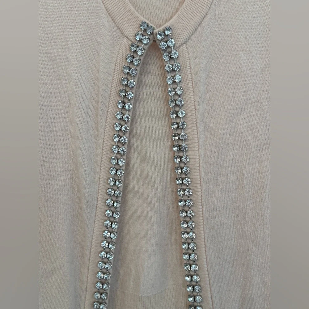 Kate Spade Steal The Spotlight Light Pink Cardigan with Embellished Trim Size S - Picture 10 of 15